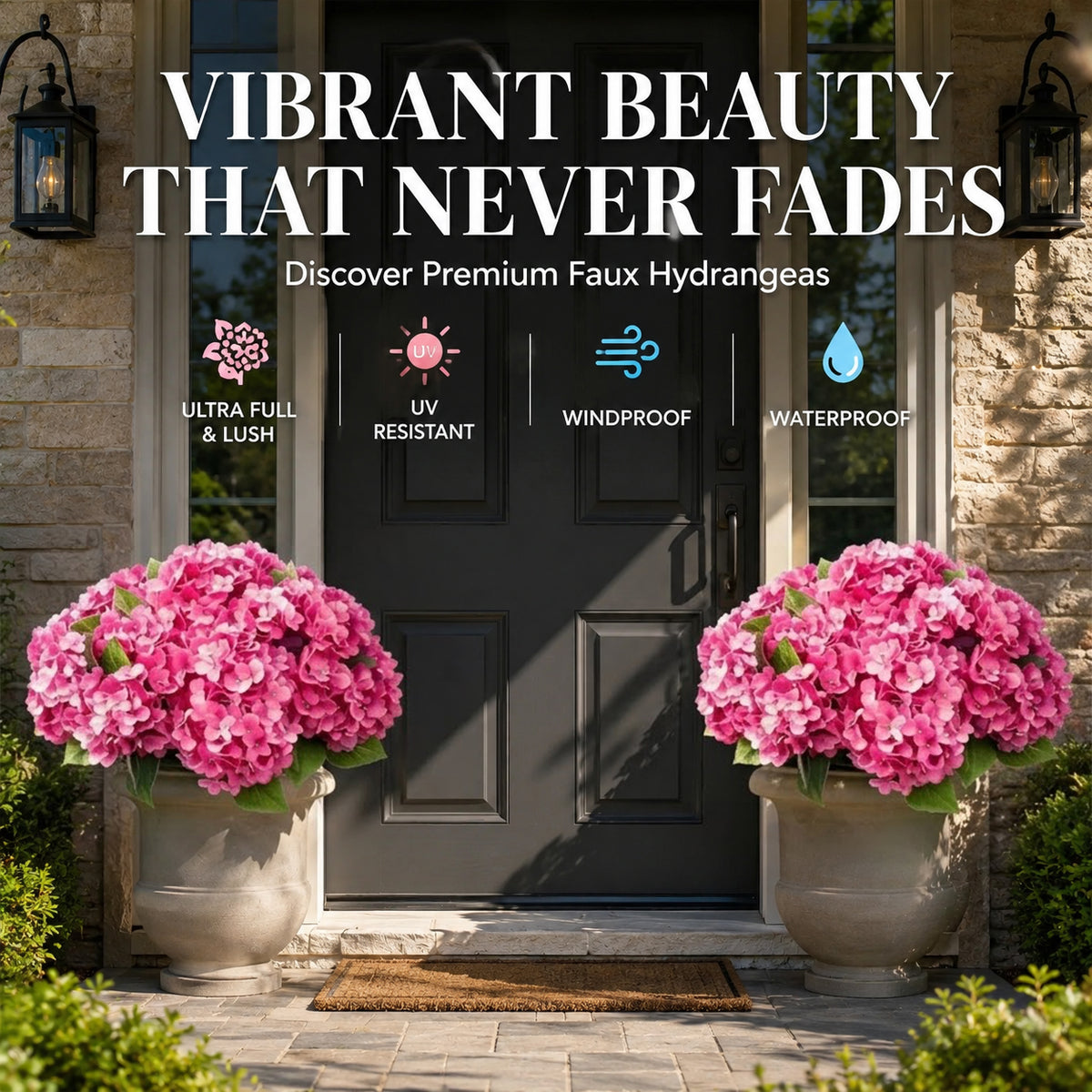 🌼Artificial hydrangeas for outdoor use – UV-resistant, waterproof, and wind-resistan💐🌸