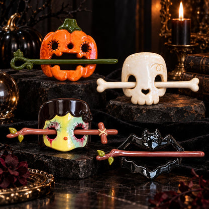 Halloween Ceramic Hair Claws & Pins Spooky Gothic Hair Accessories