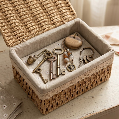 Knitted storage box