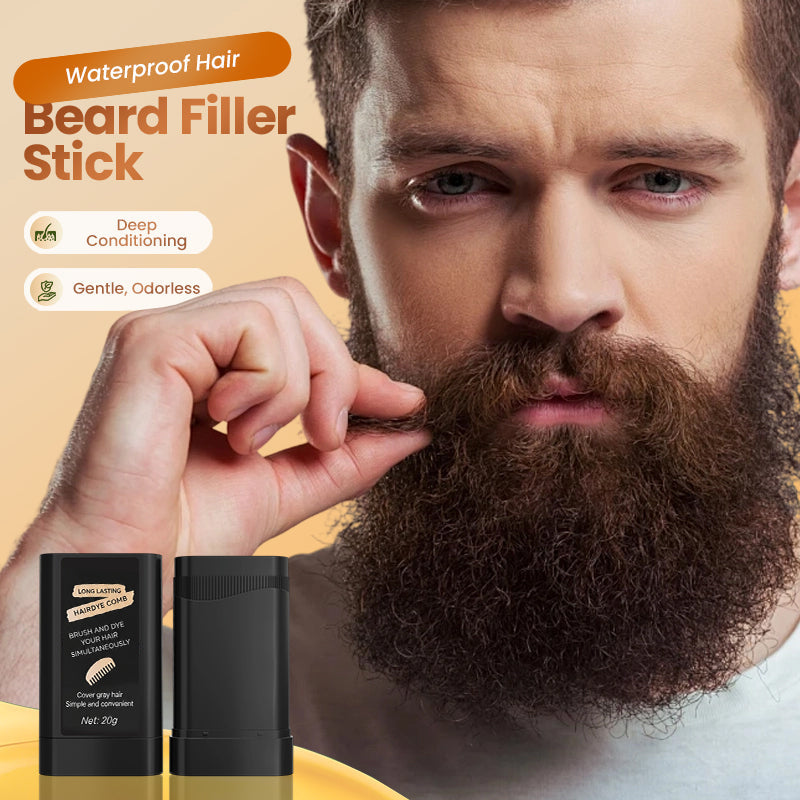 🧔‍♂️Waterproof Hair & Beard Filler Stick – Erase Grays, Instantly Natural! ✨