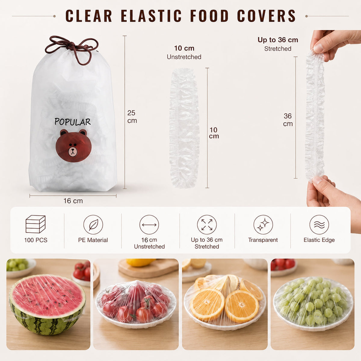 Elastic Food Covers for Bowls & Plates