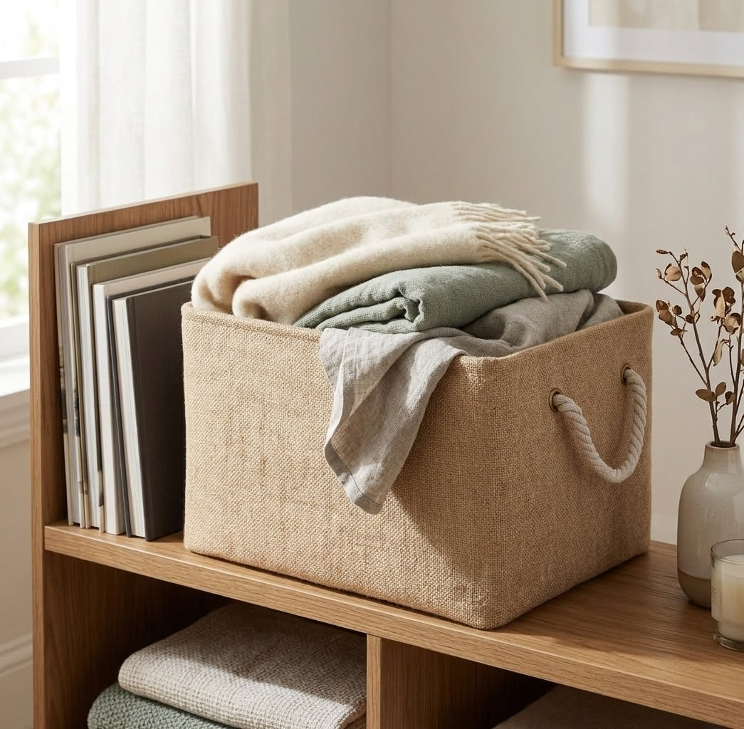 Jute storage box
