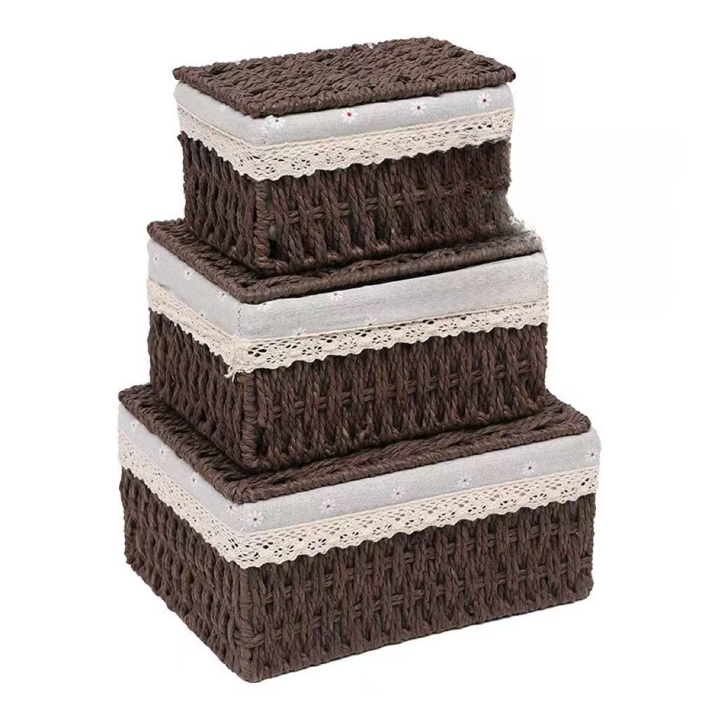 Knitted storage box