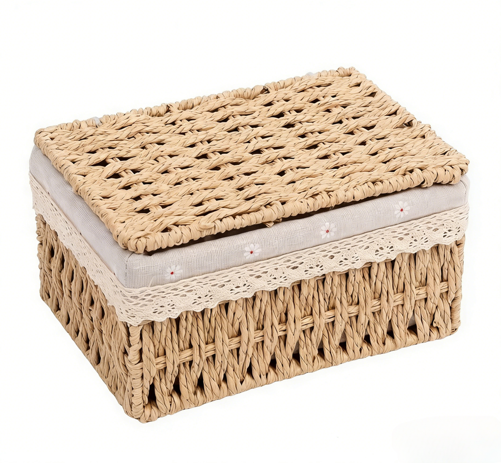 Knitted storage box
