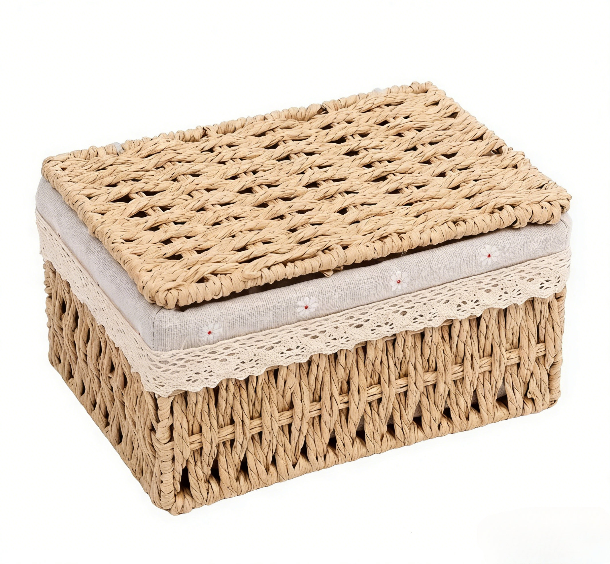 Knitted storage box