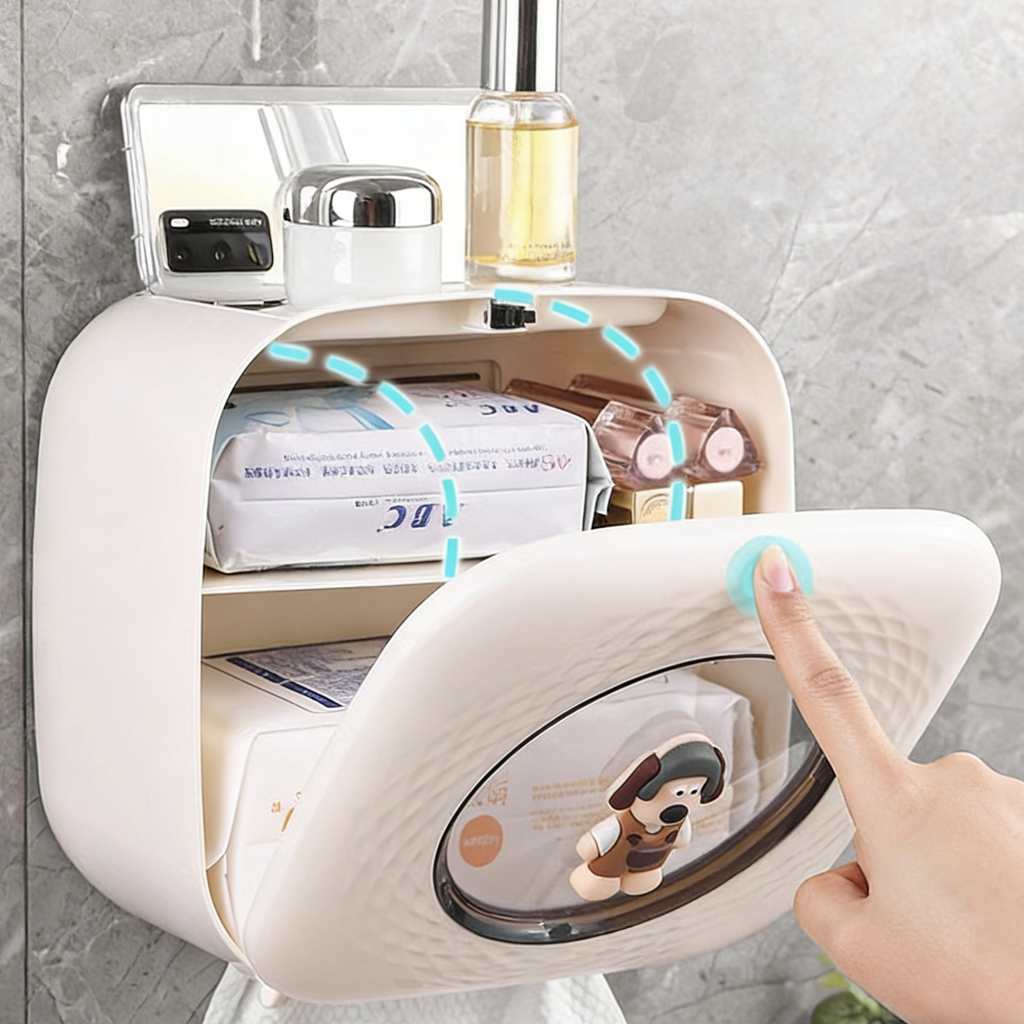 Cream White Tissue Box