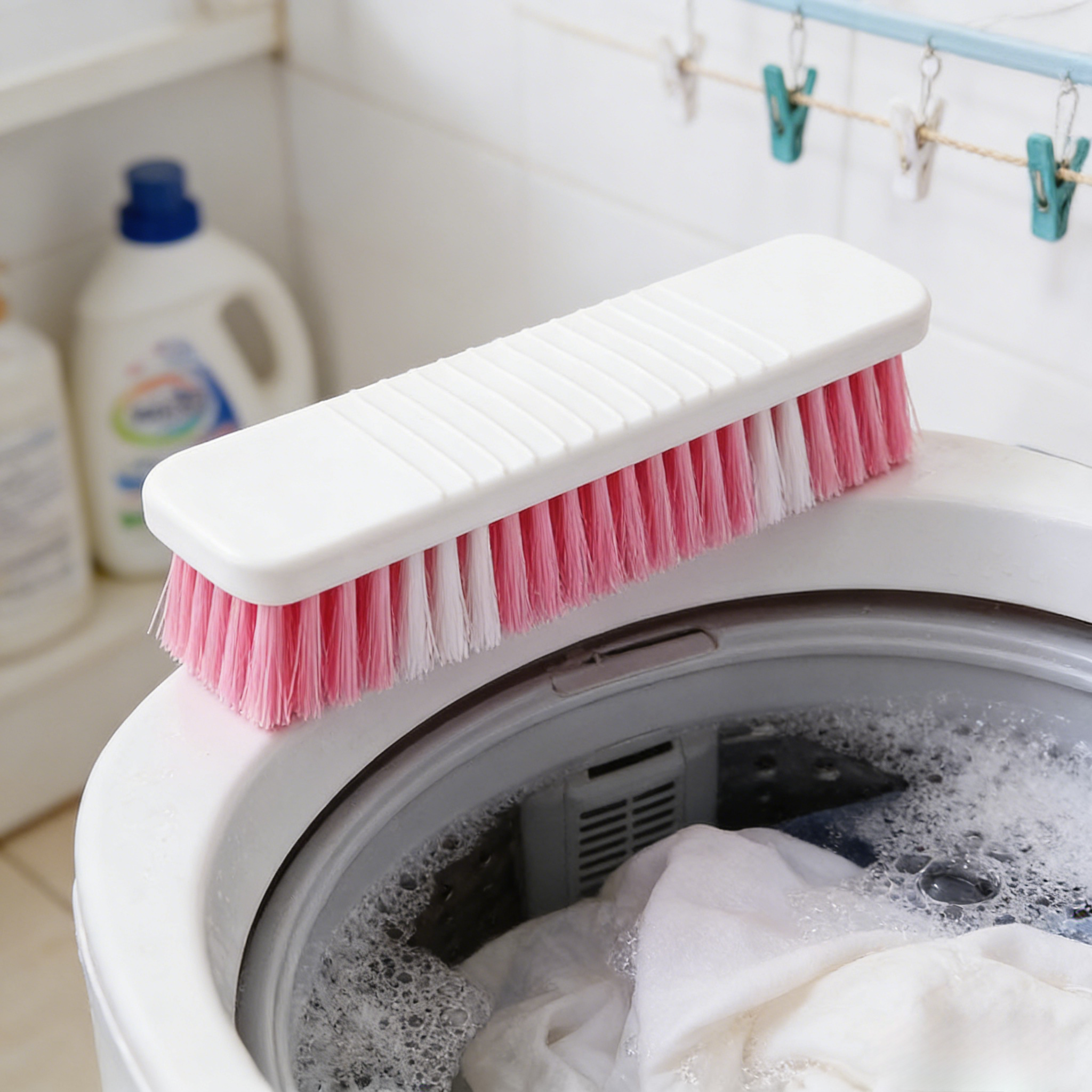 Pink Multi-Function Soft Bristle Cleaning Brush