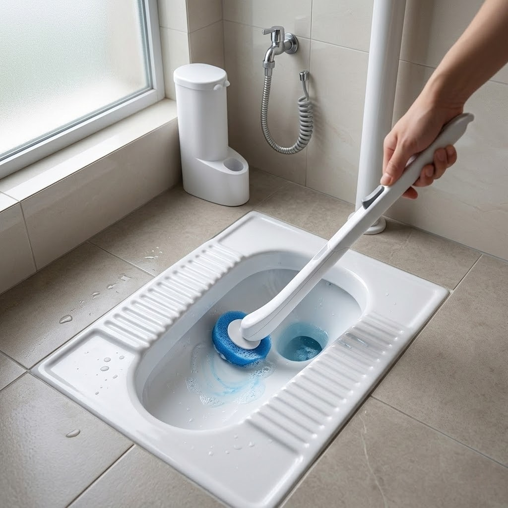 Disposable toilet brush