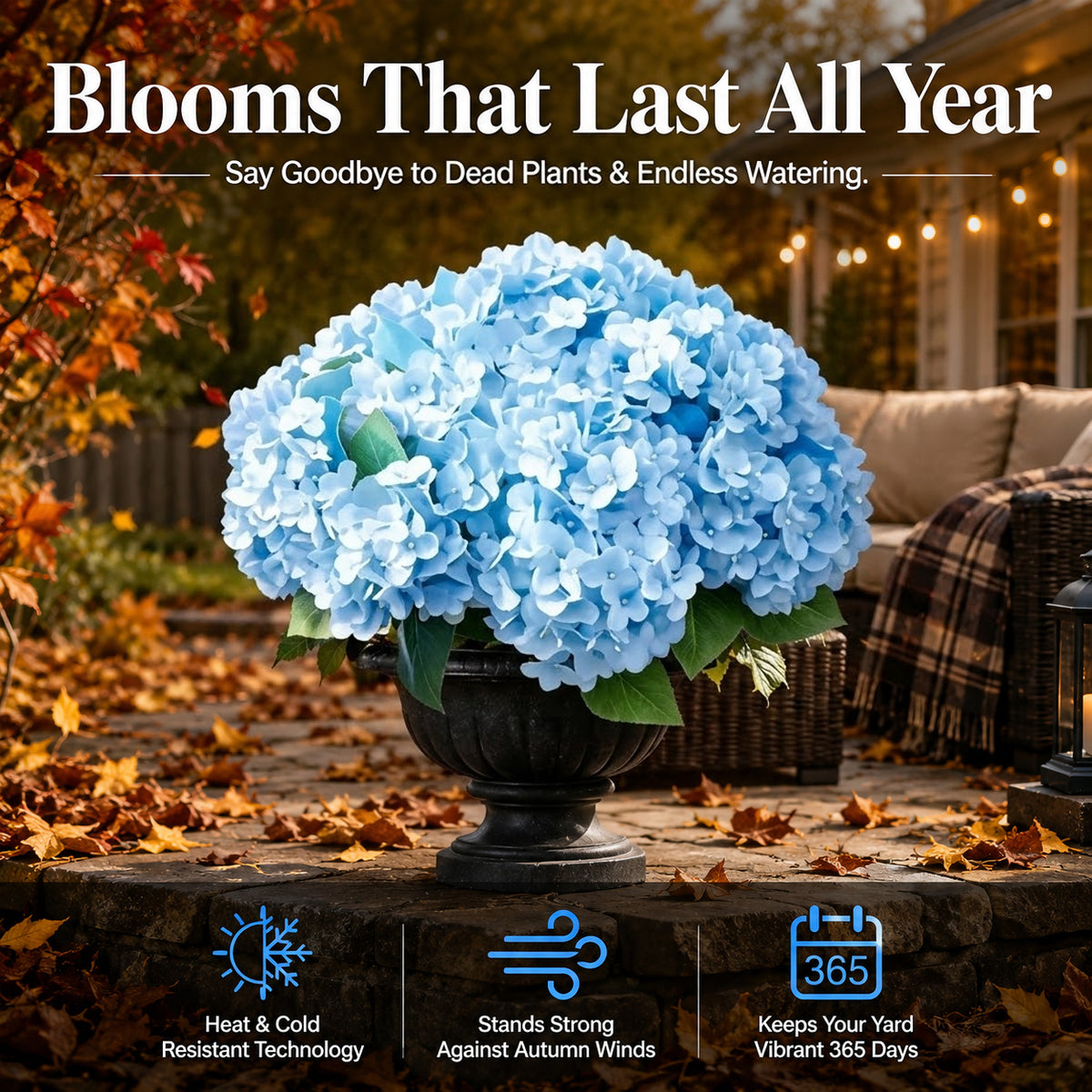 🌼Artificial hydrangeas for outdoor use – UV-resistant, waterproof, and wind-resistan💐🌸