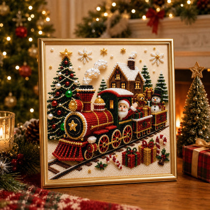🎄🎅 Premium 3D Pearl Christmas Wall Art Kit | Luxury Flocked Canvas with Scratch-Resistant Non-Fading Pearl Beads DIY Holiday Decor ⛄️❄️(📦Buy 2 Free Shipping)