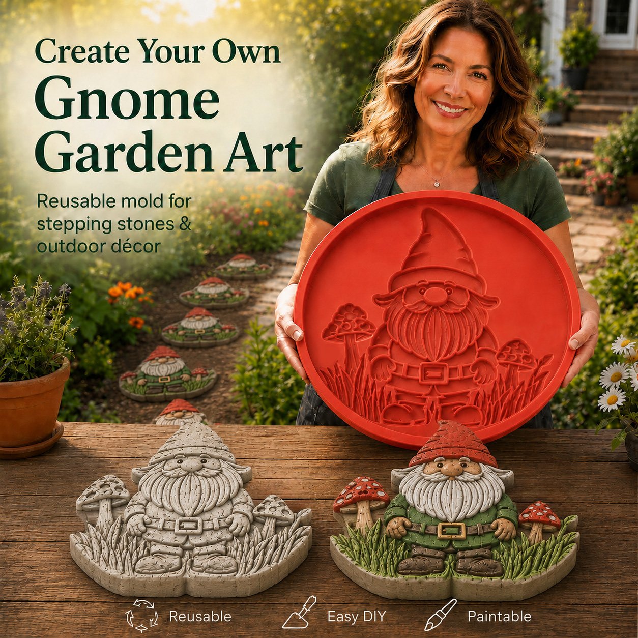 💥 LAST DAY 50% OFF - 🌻 Reusable Sunflower Stepping Stone Mold (📦Buy 2 Free Shipping)
