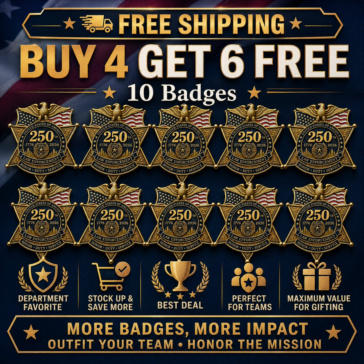 【FREE SHIPPING】BUY 4 GET 6 FREE- 10 Badges