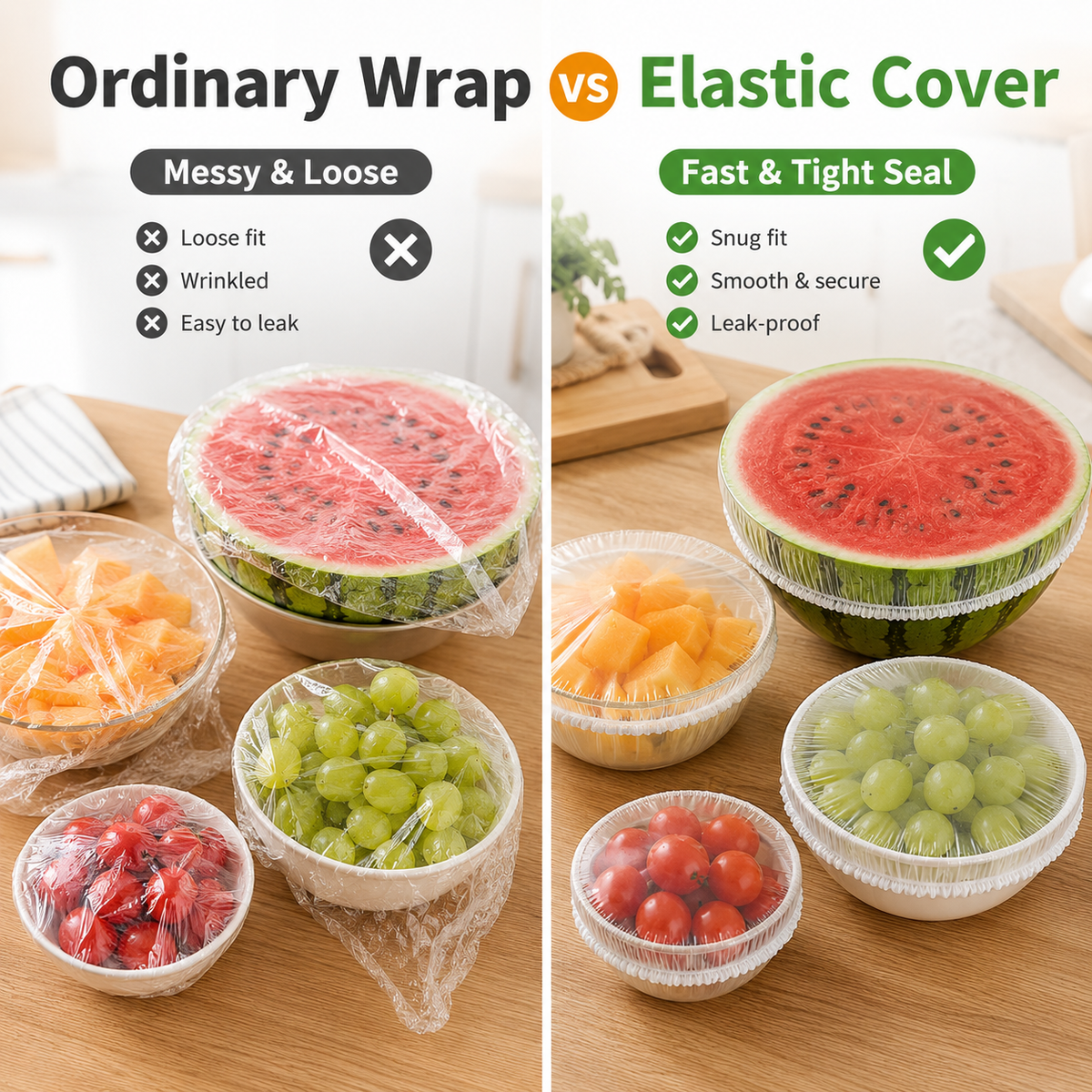 Elastic Food Covers for Bowls & Plates
