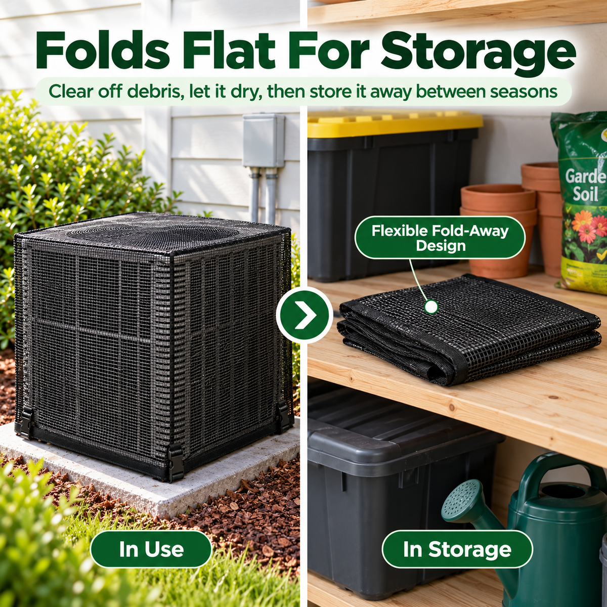 Outdoor AC Mesh Cover – Leaf & Debris Guard