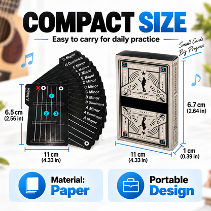 🎸✨ Guitar Chord Cards — Learn Chords Faster & Master Your Guitar Skills Easier!