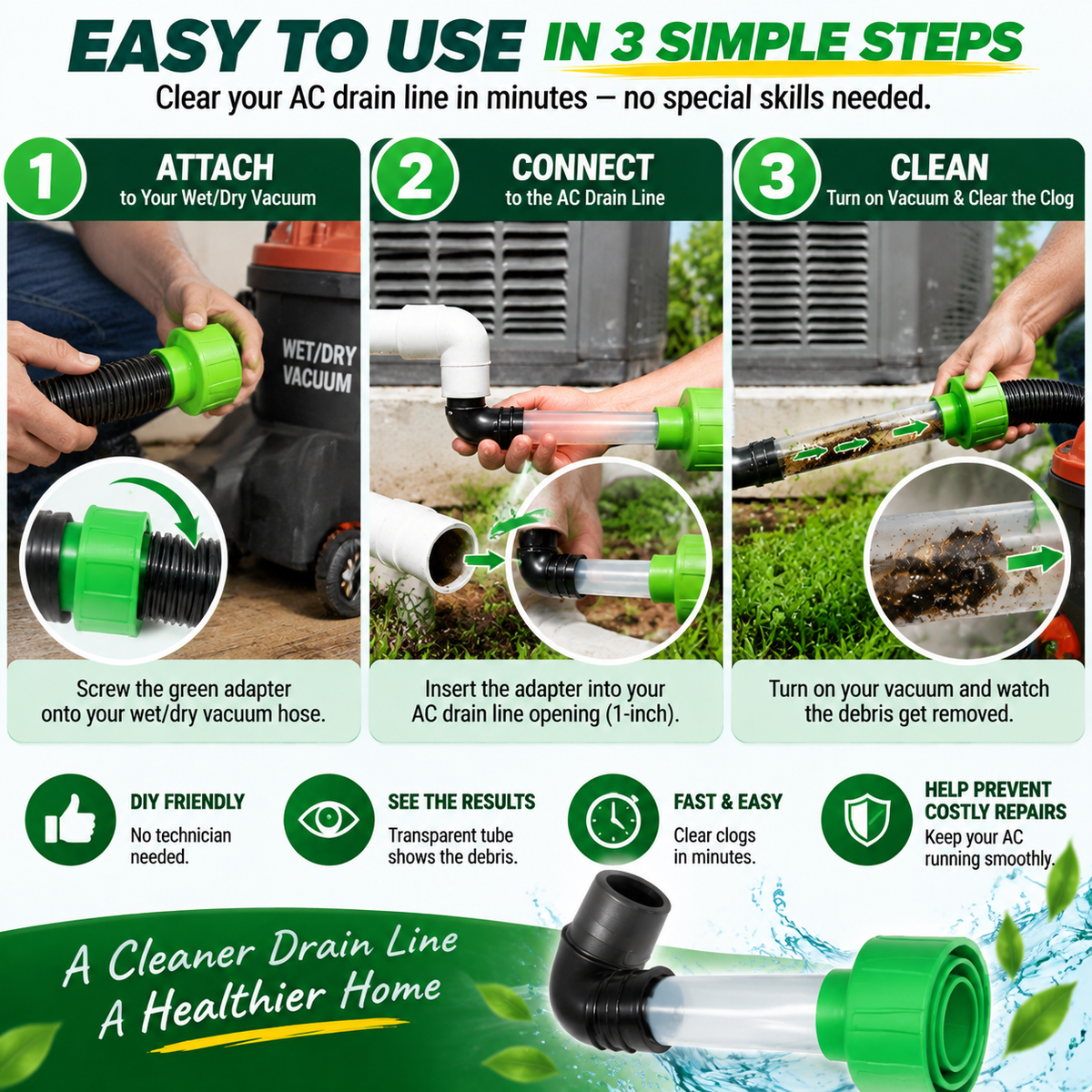 AC Drain Line Cleaner Adapter