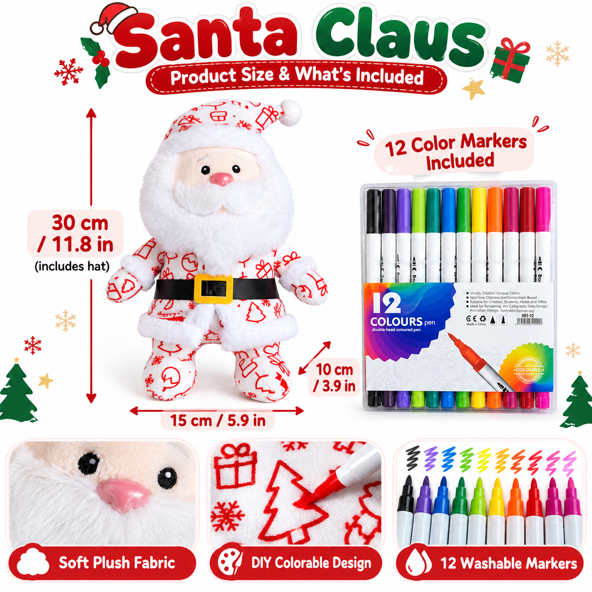 🦄50% OFF🔥DIY Color-In Unicorn Plush Toy Kit
