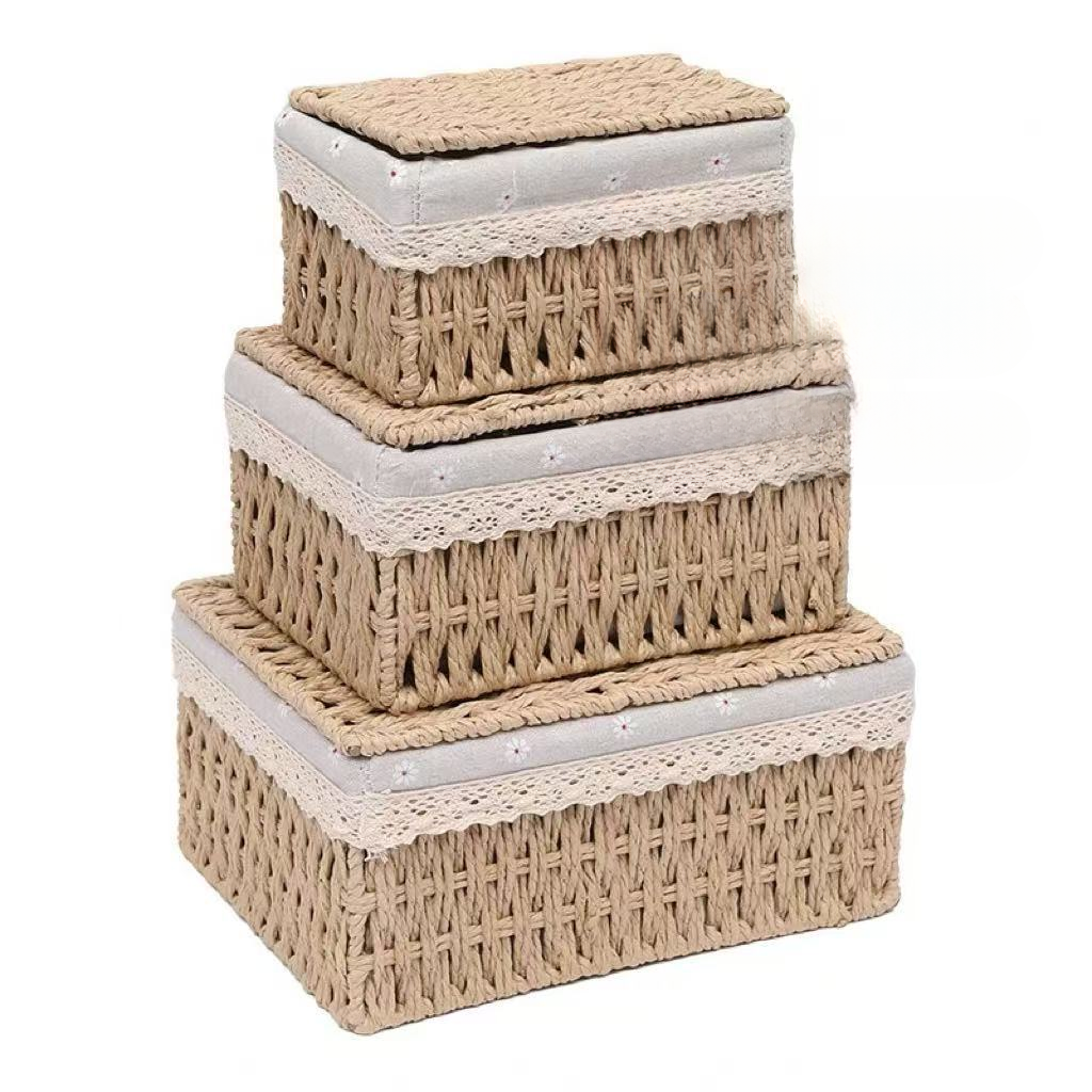 Knitted storage box