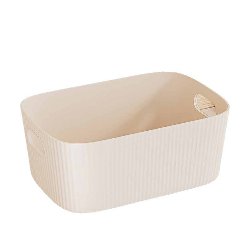 Cream-colored minimalist storage box