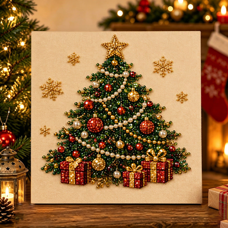 🧘Relaxing & Beginner-Friendly - 🎨💎DIY Christmas Pearl Diamond Painting Art Kit✍️