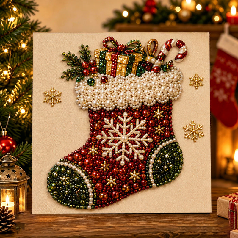 🧘Relaxing & Beginner-Friendly - 🎨💎DIY Christmas Pearl Diamond Painting Art Kit✍️
