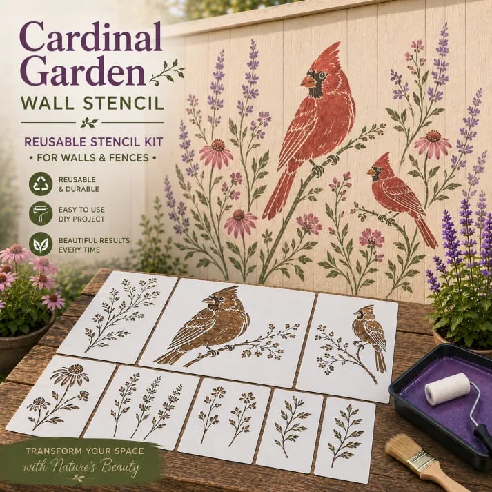 💥 LAST DAY 49% OFF 🌿 Garden Wall Stencil