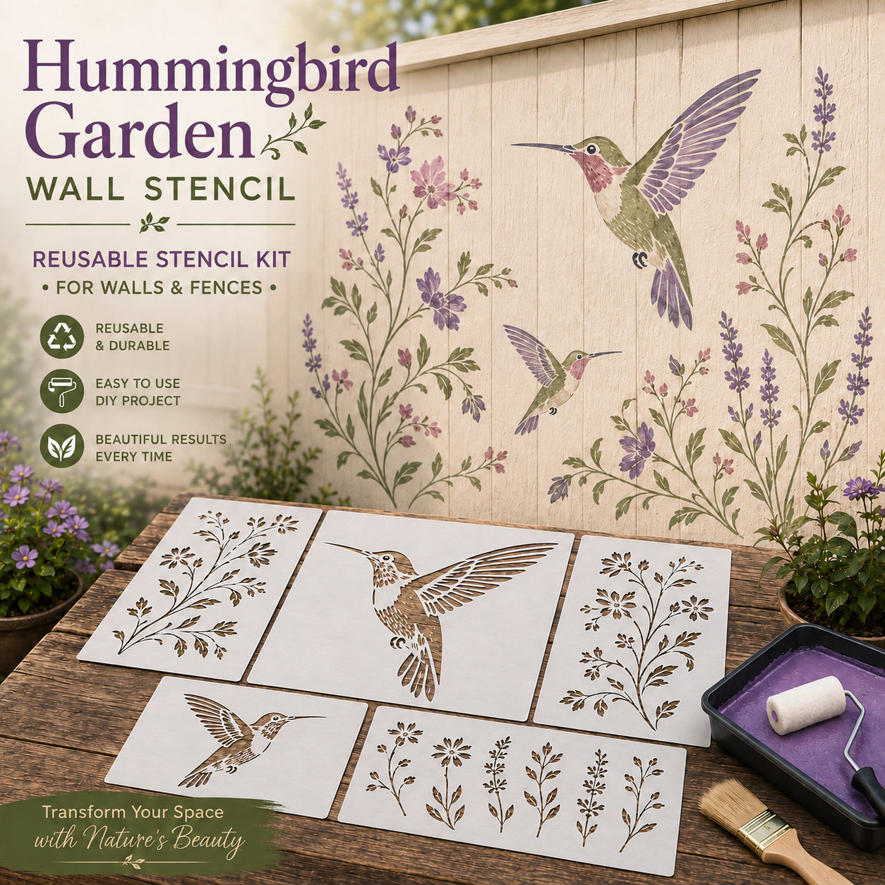 💥 LAST DAY 49% OFF 🌿 Garden Wall Stencil™