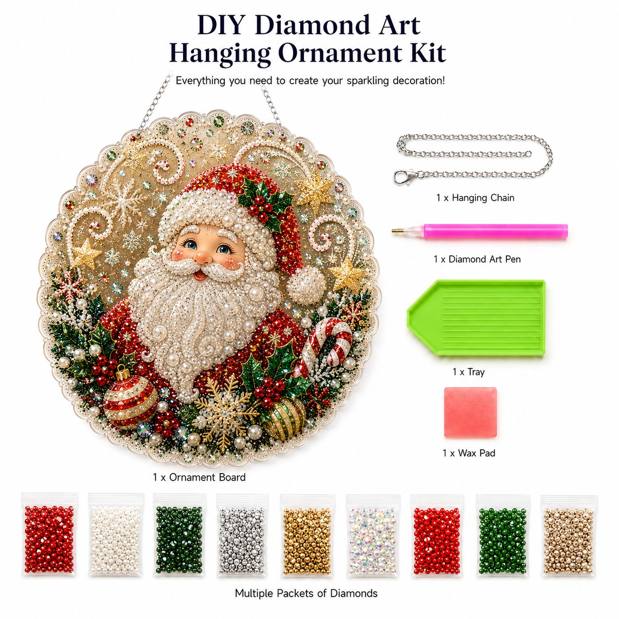 🎄Christmas DIY Diamond Painting Hanging Ornament Kit🎅💎(📦Buy 2 Free Shipping)