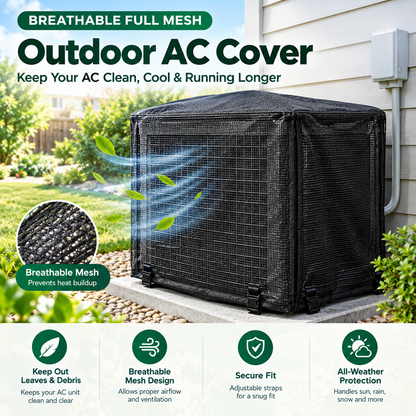 Outdoor AC Mesh Cover – Leaf & Debris Guard