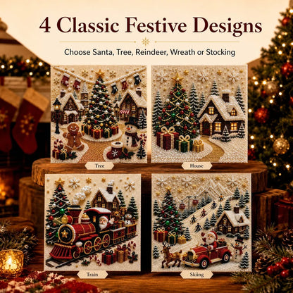 🧘Relaxing & Beginner-Friendly - 🎨💎DIY Christmas Pearl Diamond Painting Art Kit✍️