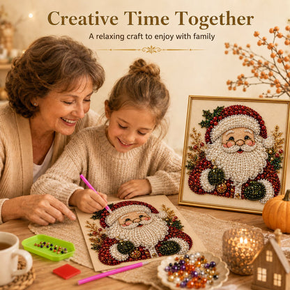 🧘Relaxing & Beginner-Friendly - 🎨💎DIY Christmas Pearl Diamond Painting Art Kit✍️