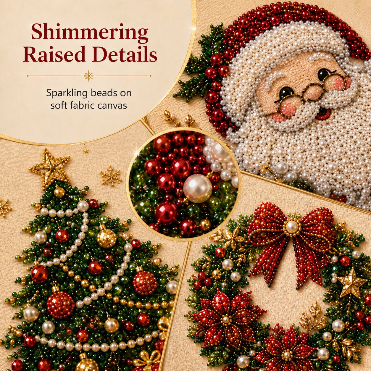 🧘Relaxing & Beginner-Friendly - 🎨💎DIY Christmas Pearl Diamond Painting Art Kit✍️