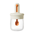 Adjustable glass sauce container