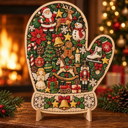 ⏳ Last Day 49% OFF – 🎄 20 cm Christmas Wooden Puzzle with Stand | 9 Festive Designs to Build & Display 🧩