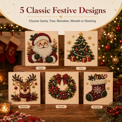 🧘Relaxing & Beginner-Friendly - 🎨💎DIY Christmas Pearl Diamond Painting Art Kit✍️