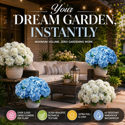 🌼Artificial hydrangeas for outdoor use – UV-resistant, waterproof, and wind-resistan💐🌸