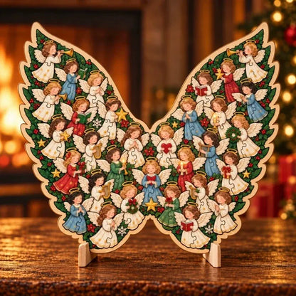 ⏳ Last Day 49% OFF – 🎄 20 cm Christmas Wooden Puzzle with Stand | 9 Festive Designs to Build & Display 🧩